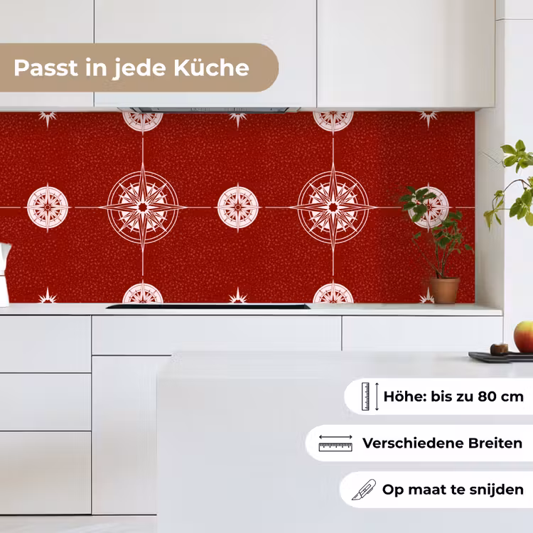 Kompas - Reizen - Patronen keuken achterwand 2 middel 871 -sfeer4_DE
