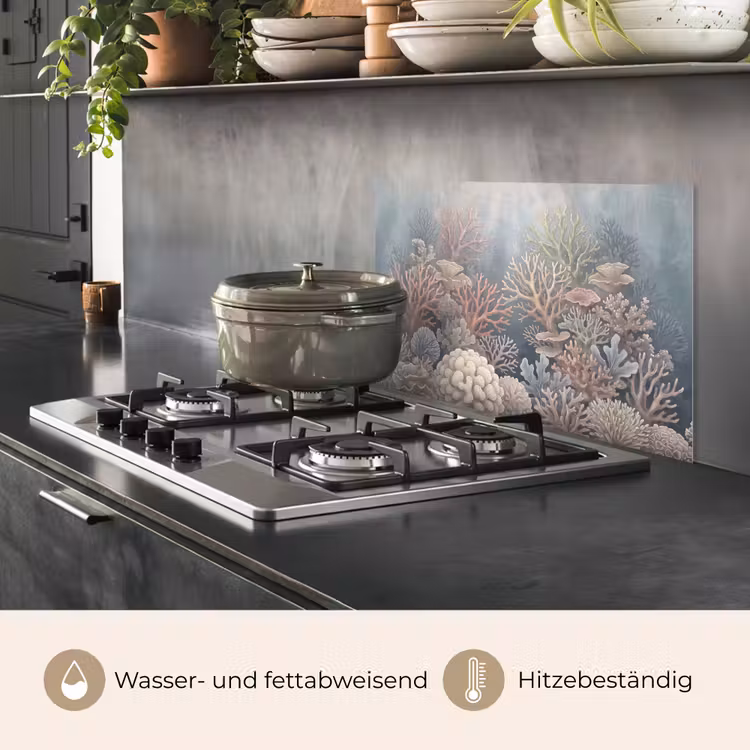 Koraal - Zeeleven - Onderwater - Illustratie - Natuur keuken achterwand spatscherm klein -usp_DE