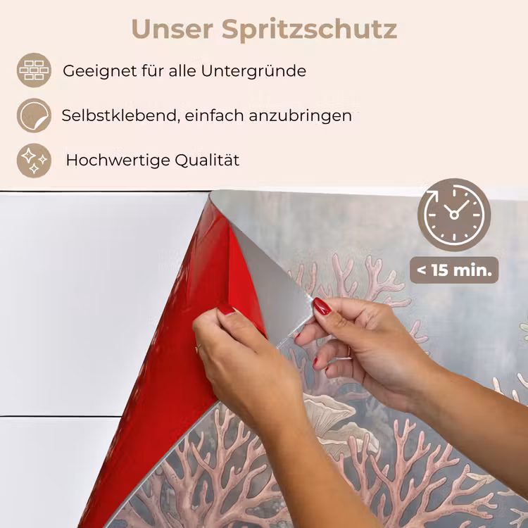 Koraal - Zeeleven - Onderwater - Illustratie - Natuur keuken achterwand spatscherm klein -spatscherm_DE