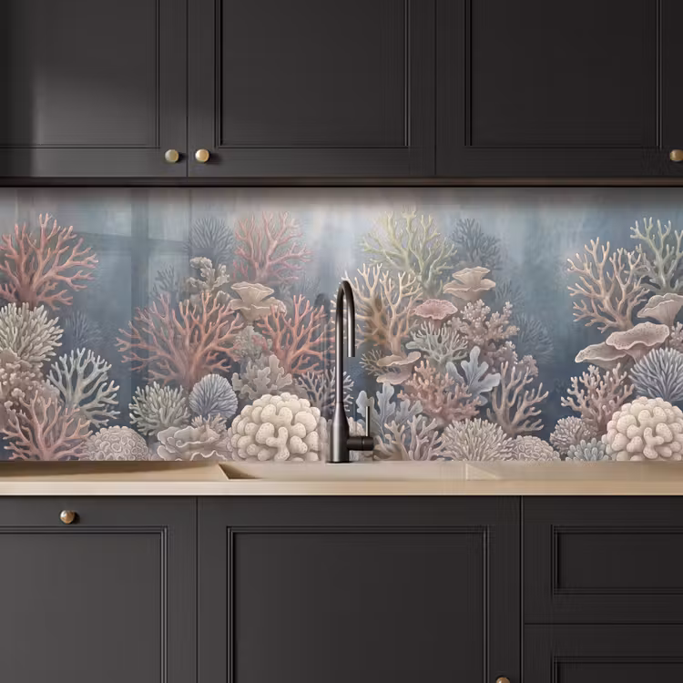 Koraal - Zeeleven - Onderwater - Illustratie - Natuur keuken achterwand 2 middel -sfeer1