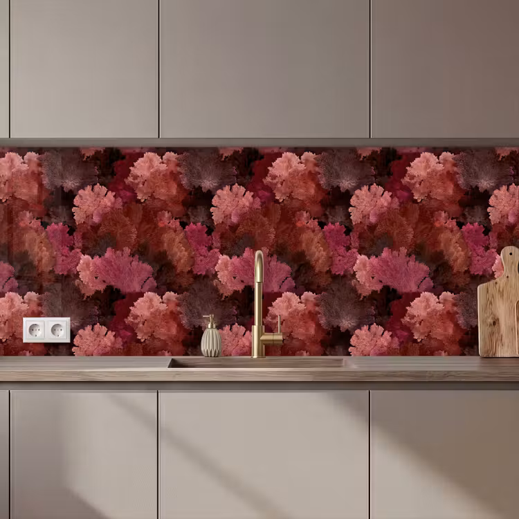 Koraal - Textuur - Kleurrijk keuken achterwand 2 middel 871 zz_3dshopping