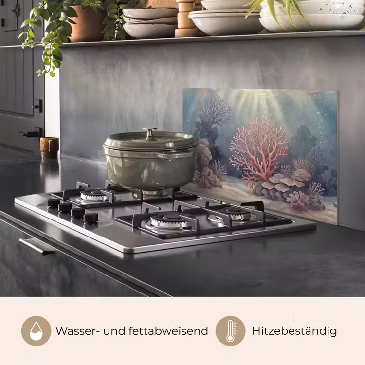 Koraal - Onderwater - Natuur - Roze keuken achterwand spatscherm klein -usp_DE