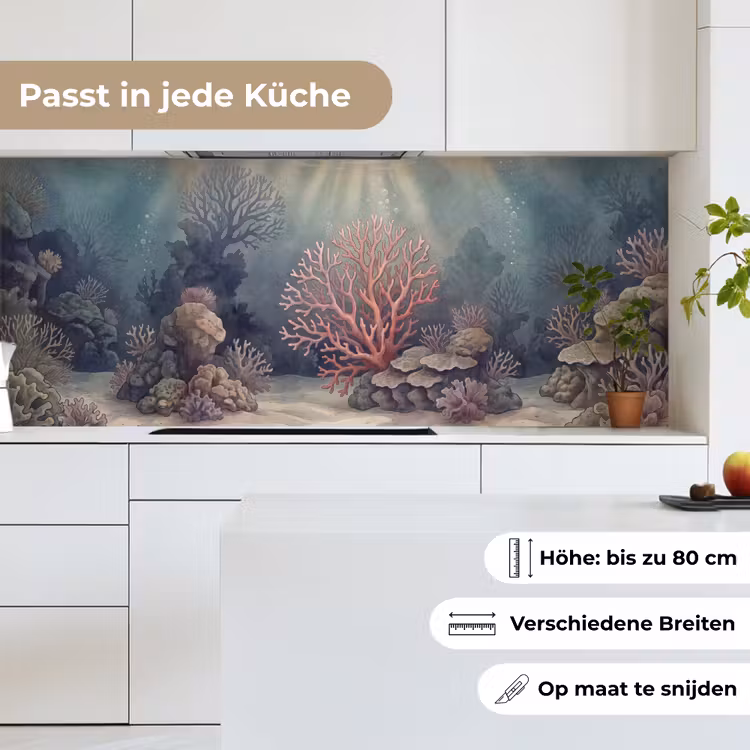 Koraal - Onderwater - Natuur - Roze keuken achterwand 2 middel -sfeer4_DE