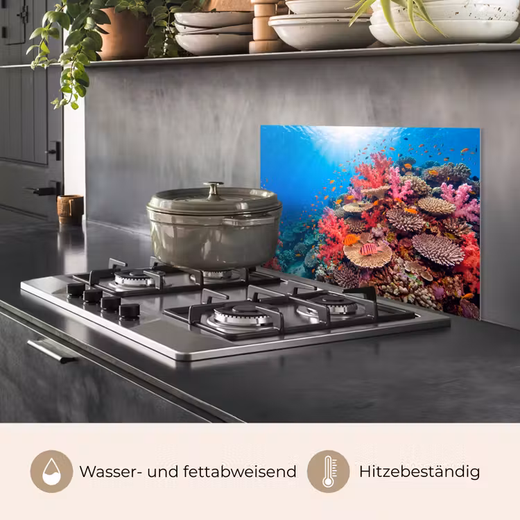 Koraalrif - Vissen - Onderwater - Tropisch - Rood keuken achterwand spatscherm klein -usp_DE
