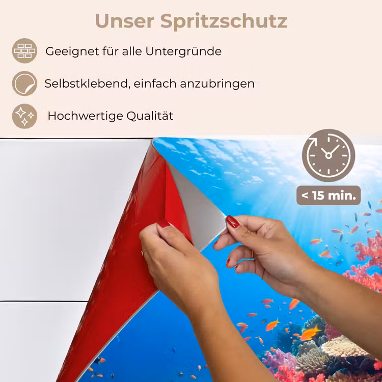 Koraalrif - Vissen - Onderwater - Tropisch - Rood keuken achterwand spatscherm klein -spatscherm_DE