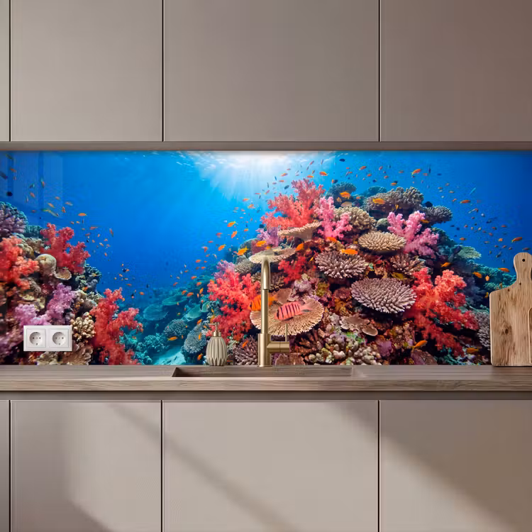 Koraalrif - Vissen - Onderwater - Tropisch - Rood keuken achterwand 2 middel zz_3dshopping
