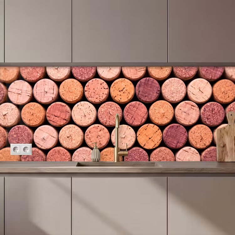 Kurk - Patroon - Abstract - Modern - Rood keuken achterwand 2 middel zz_3dshopping