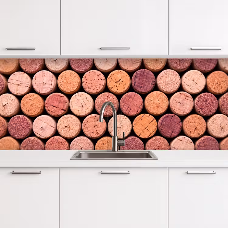 Kurk - Patroon - Abstract - Modern - Rood keuken achterwand 2 middel -3d