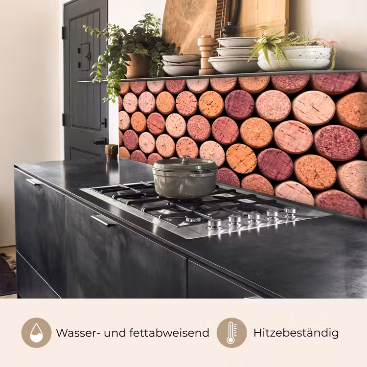 Kurk - Patroon - Abstract - Modern - Rood keuken achterwand 2 middel -usp_DE