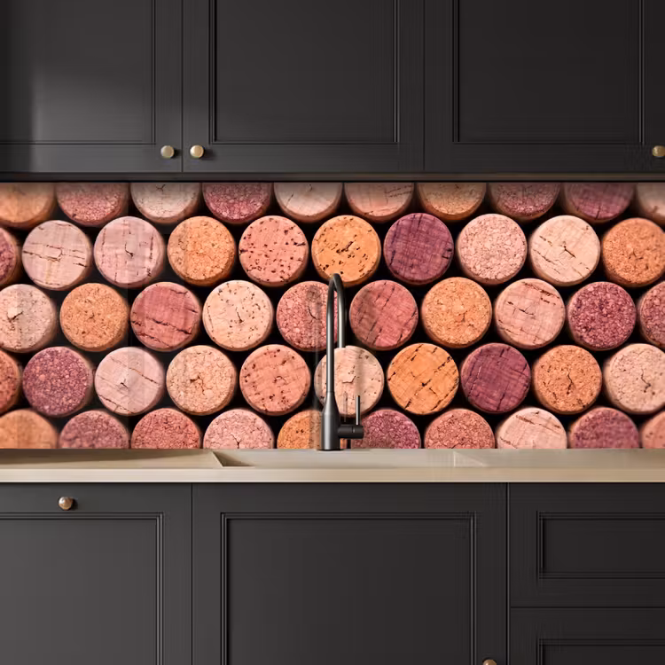 Kurk - Patroon - Abstract - Modern - Rood keuken achterwand 2 middel -sfeer1