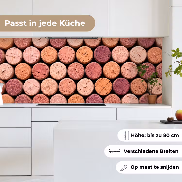 Kurk - Patroon - Abstract - Modern - Rood keuken achterwand 2 middel -sfeer4_DE