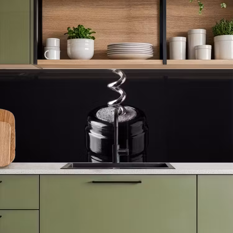 Kurkentrekker - Wijn - Zwart - Wit keuken achterwand 2 middel -sfeer3