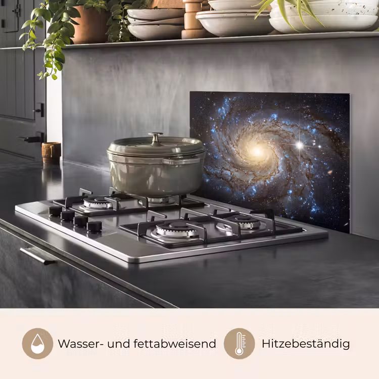 Kosmos - Sterrenstelsel - Donker keuken achterwand spatscherm klein -usp_DE