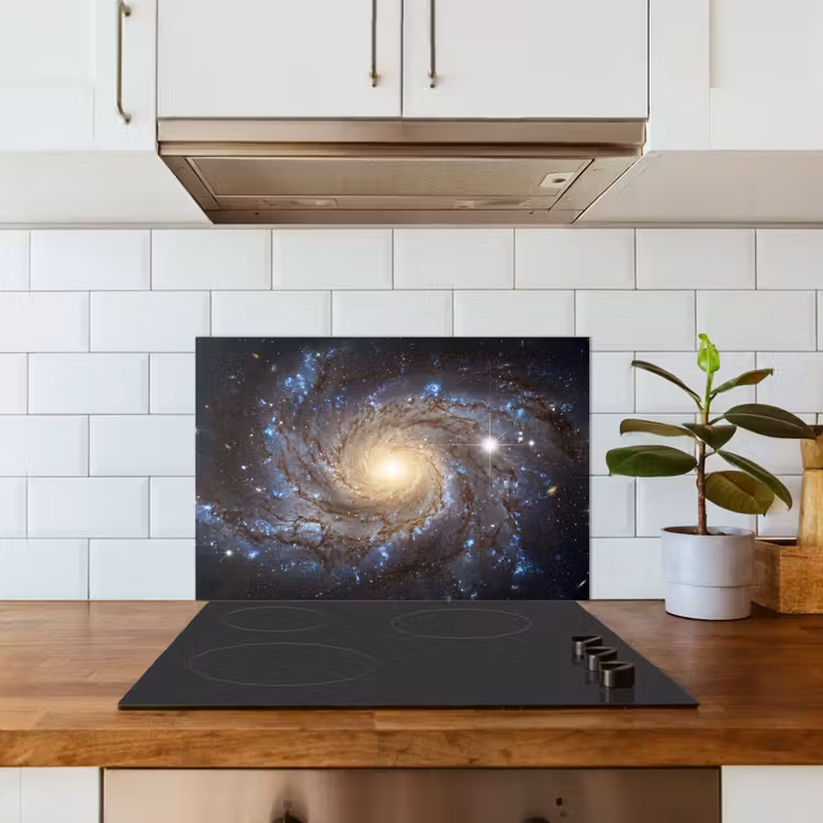 Kosmos - Sterrenstelsel - Donker keuken achterwand spatscherm klein -sfeer2