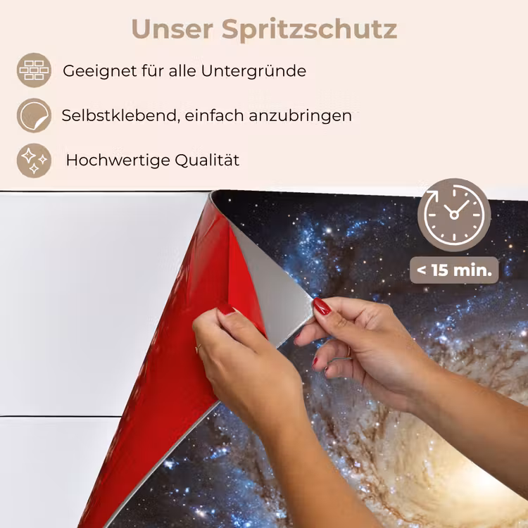 Kosmos - Sterrenstelsel - Donker keuken achterwand spatscherm klein -spatscherm_DE