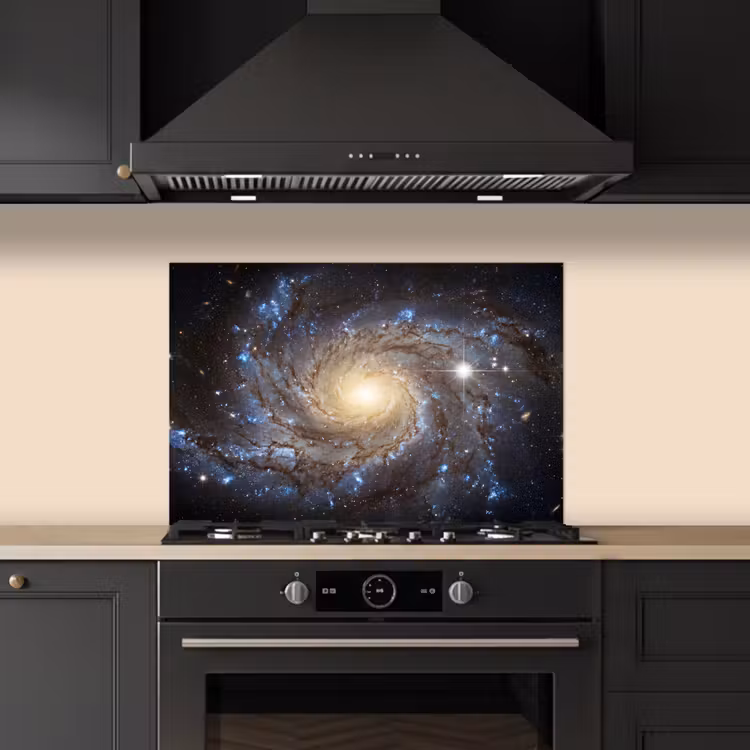 Kosmos - Sterrenstelsel - Donker keuken achterwand spatscherm klein -sfeer1