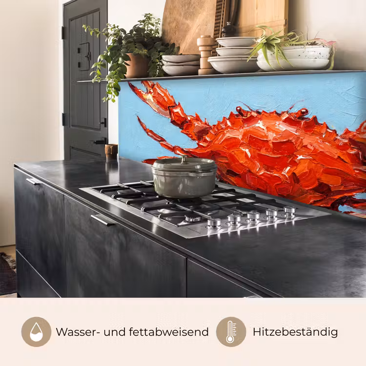 Krab - Zee - Dieren - Abstract - Rood keuken achterwand 2 middel -usp_DE