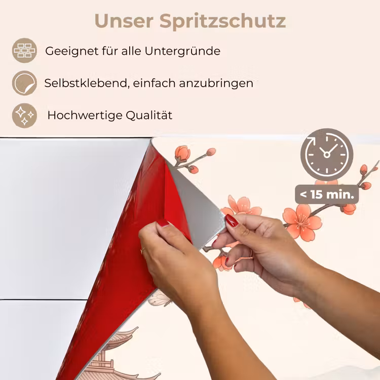Kraanvogel - Azië - Klassiek keuken achterwand spatscherm klein -spatscherm_DE