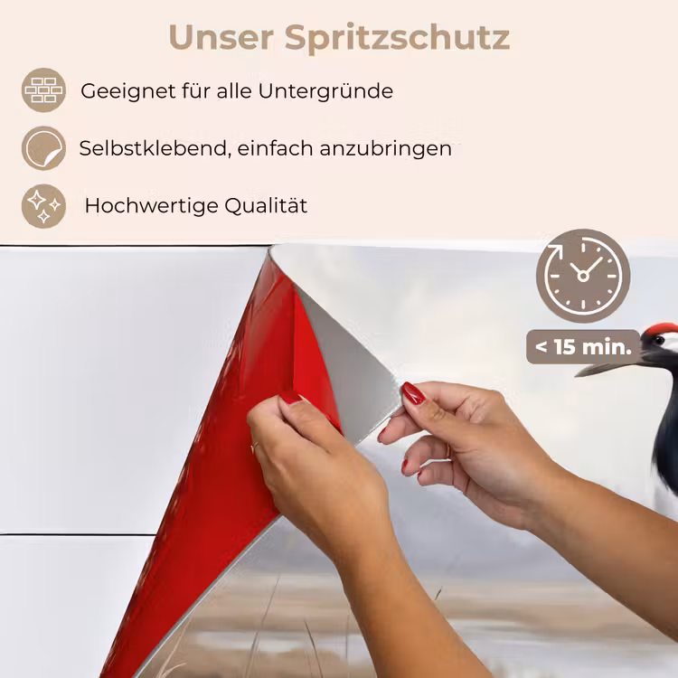 Kraanvogel - Natuur - Realistisch keuken achterwand spatscherm klein -spatscherm_DE