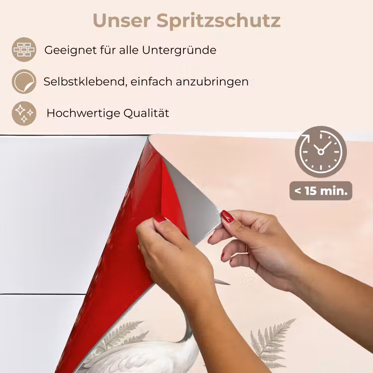 Kraanvogels - Natuur - Roze keuken achterwand spatscherm klein -spatscherm_DE