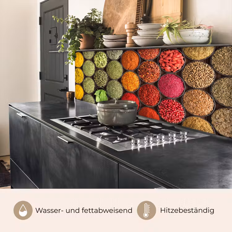 Kruiden - Schaaltjes - Kleurrijk - Textuur keuken achterwand 2 middel -usp_DE