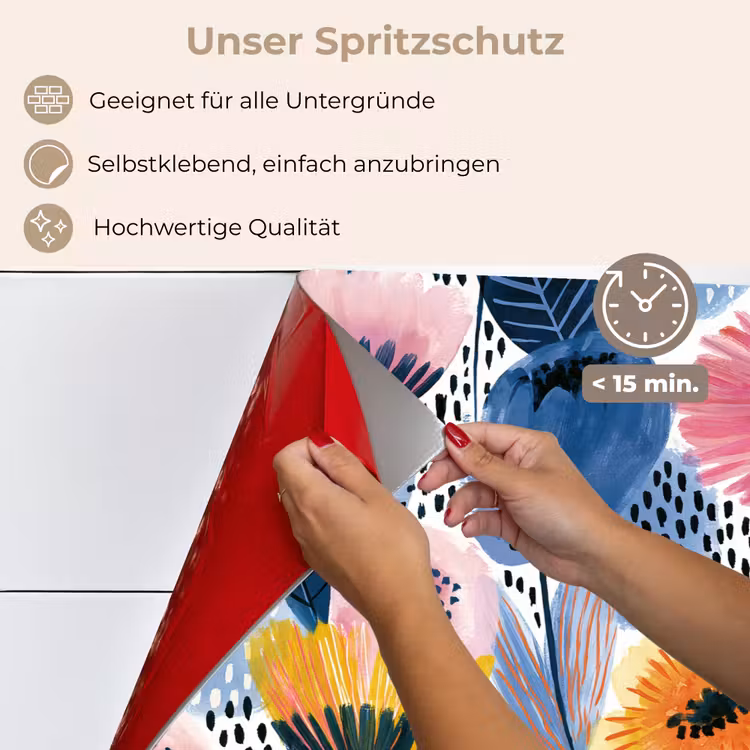 Creatief - Patroon - Kleurrijk keuken achterwand spatscherm klein 900 -spatscherm_DE