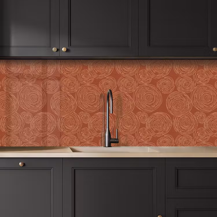 Cirkels - Abstract - Artistiek - Terracotta keuken achterwand 2 middel 871 -sfeer1