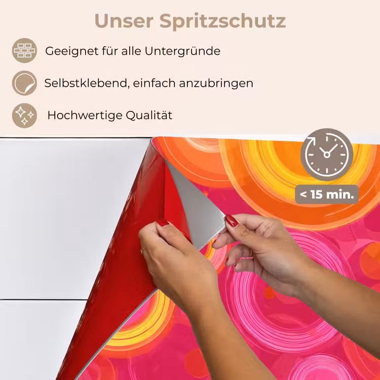 Cirkels - Design - Kleurrijk keuken achterwand spatscherm klein 900 -spatscherm_DE