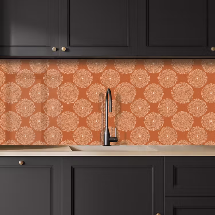 Cirkels - Grafisch - Patroon - Terracotta keuken achterwand 2 middel 871 -sfeer1