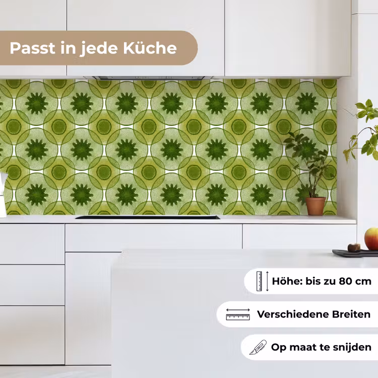 Cirkels - Patroon - Groen keuken achterwand 2 middel 871 -sfeer4_DE