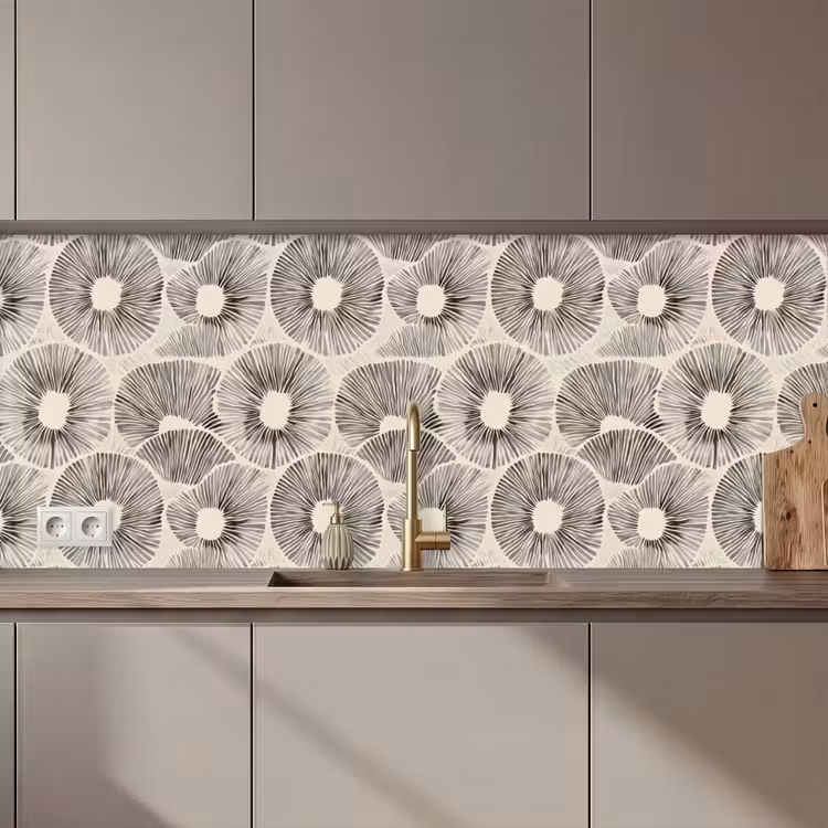 Cirkels - Patroon - Zwart keuken achterwand 2 middel 871 zz_3dshopping
