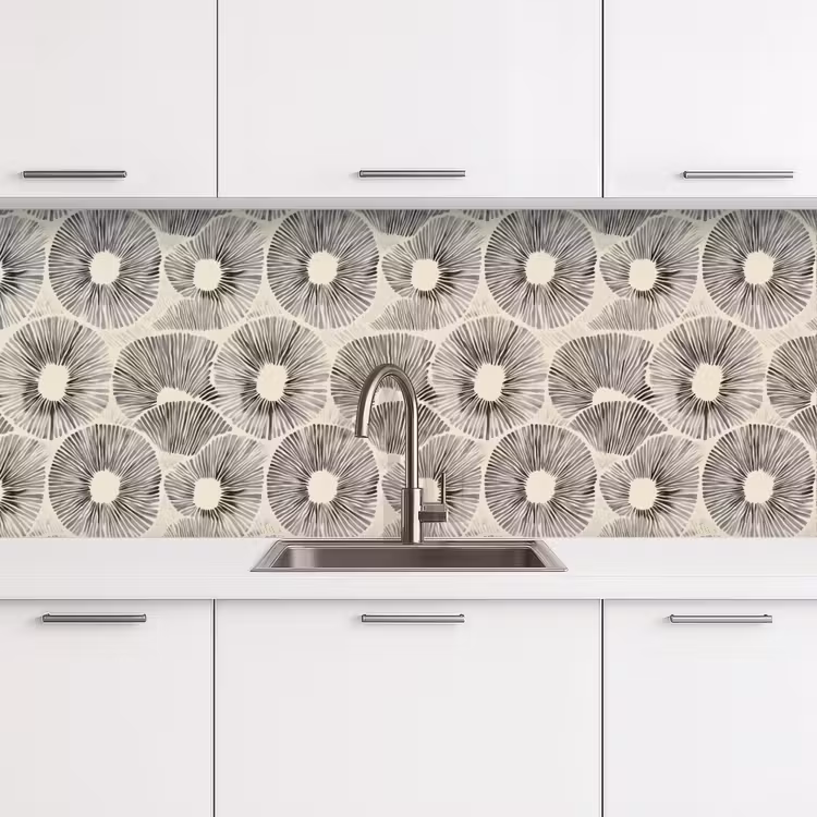 Cirkels - Patroon - Zwart keuken achterwand 2 middel 871 -3d