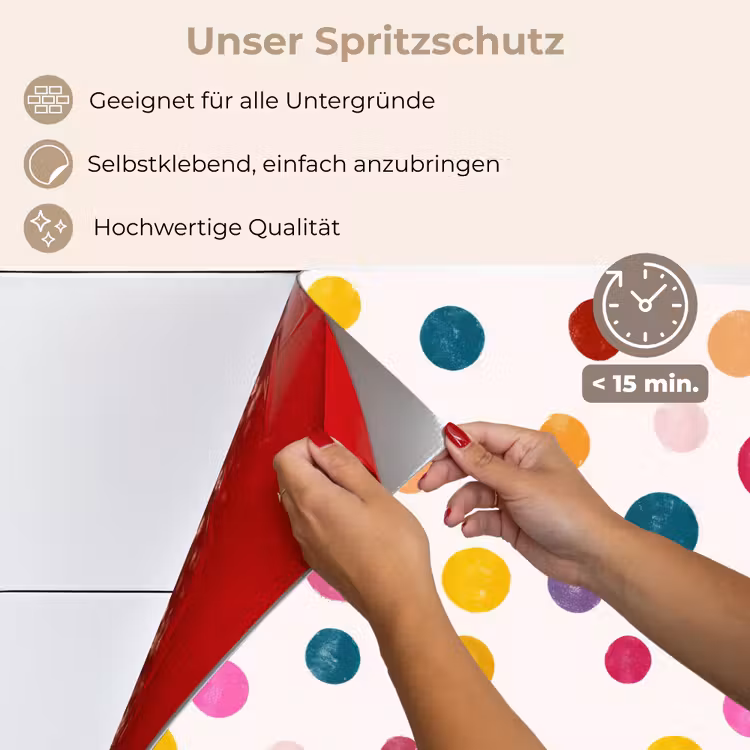 Cirkels - Speels - Kleurrijk keuken achterwand spatscherm klein 900 -spatscherm_DE