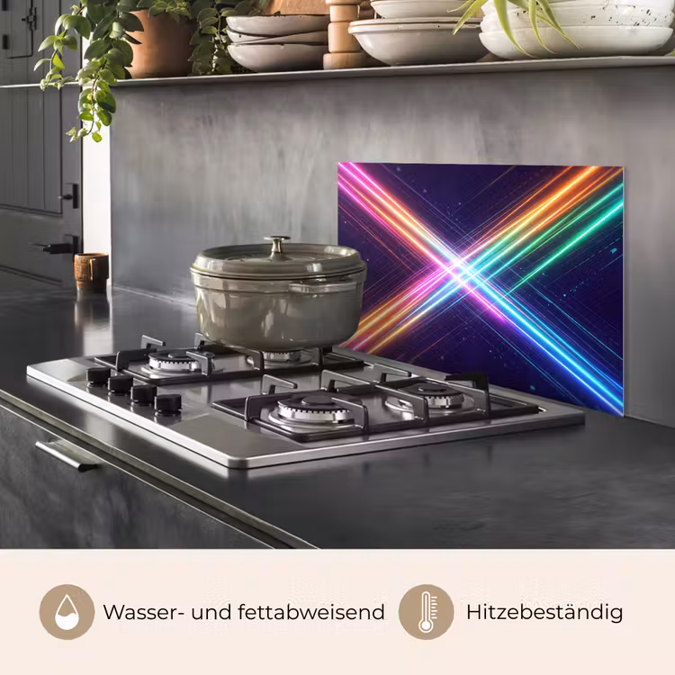 Kruisen - Lasterstralen - Neon keuken achterwand spatscherm klein -usp_DE