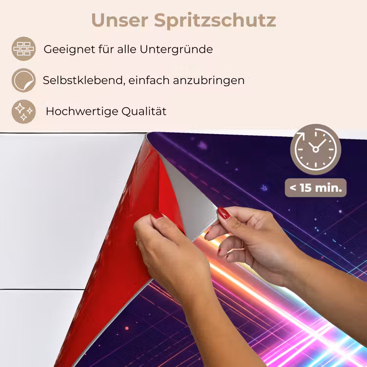 Kruisen - Lasterstralen - Neon keuken achterwand spatscherm klein -spatscherm_DE