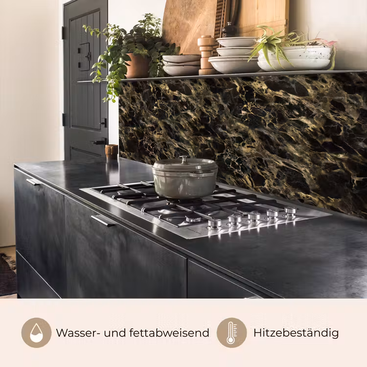 Kristal - Goud - Zwart - Marmer keuken achterwand 2 middel 871 -usp_DE
