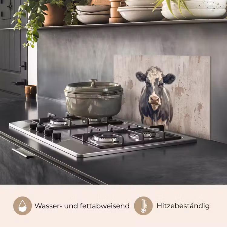 Koe - Portret - Dieren - Modern keuken achterwand spatscherm klein -usp_DE