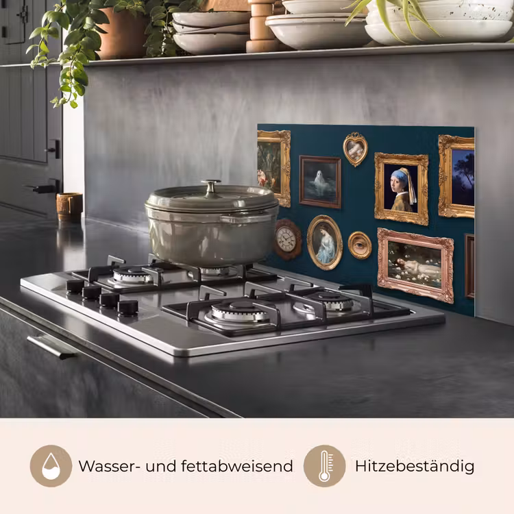 Kunst - Schilderijen - Decoratie - Klassiek - Groen keuken achterwand spatscherm klein -usp_DE
