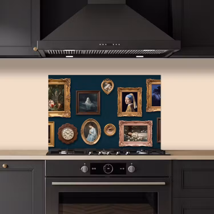 Kunst - Schilderijen - Decoratie - Klassiek - Groen keuken achterwand spatscherm klein -sfeer1