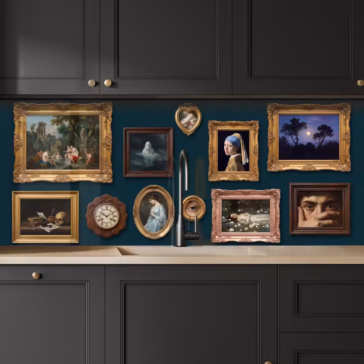 Kunst - Schilderijen - Decoratie - Klassiek - Groen keuken achterwand 2 middel -sfeer1