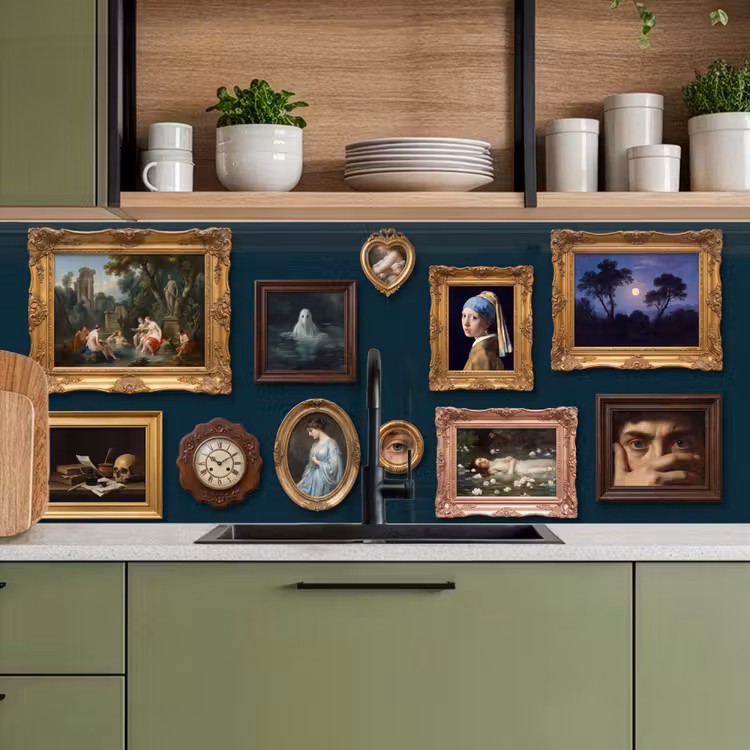 Kunst - Schilderijen - Decoratie - Klassiek - Groen keuken achterwand 2 middel -sfeer3