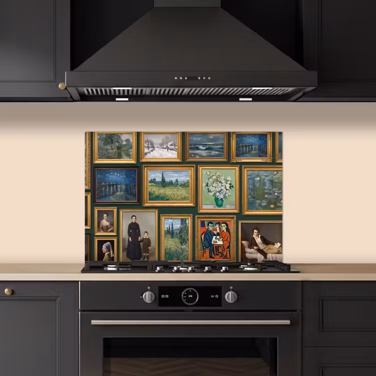 Kunst - Schilderijen - Collectie - Klassiek - Groen keuken achterwand spatscherm klein -sfeer1