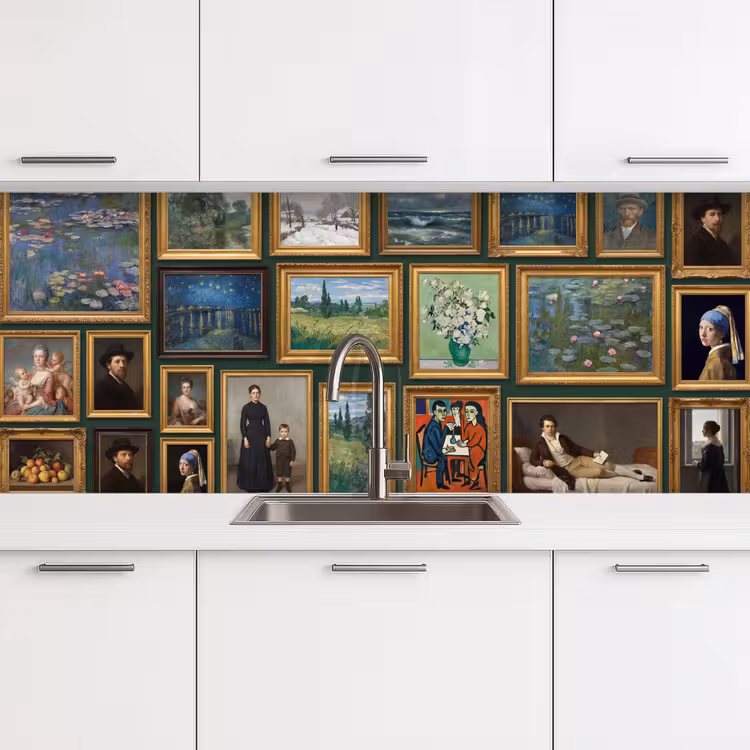 Kunst - Schilderijen - Collectie - Klassiek - Groen keuken achterwand 2 middel -3d
