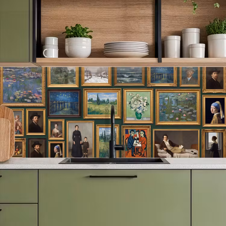 Kunst - Schilderijen - Collectie - Klassiek - Groen keuken achterwand 2 middel -sfeer3