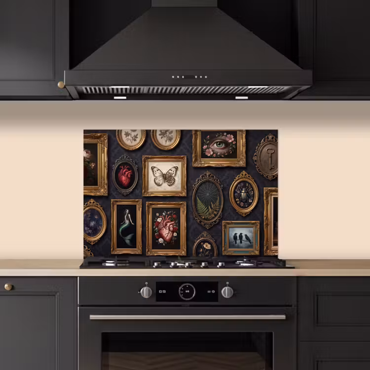 Kunst - Collectie - Vintage - Klassiek - Donker keuken achterwand spatscherm klein -sfeer1