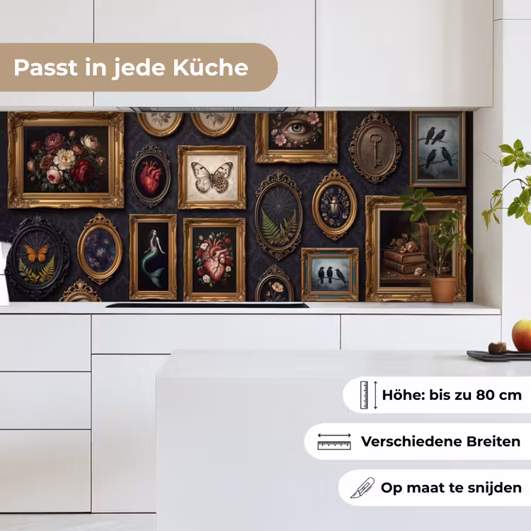 Kunst - Collectie - Vintage - Klassiek - Donker keuken achterwand 2 middel -sfeer4_DE