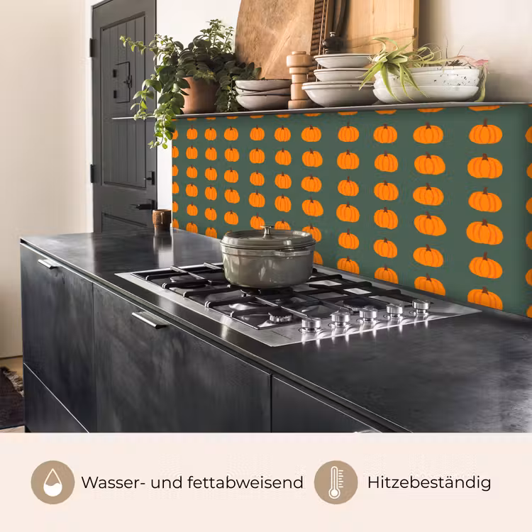 Pompoen - Patroon - Oranje keuken achterwand 2 middel 871 -usp_DE