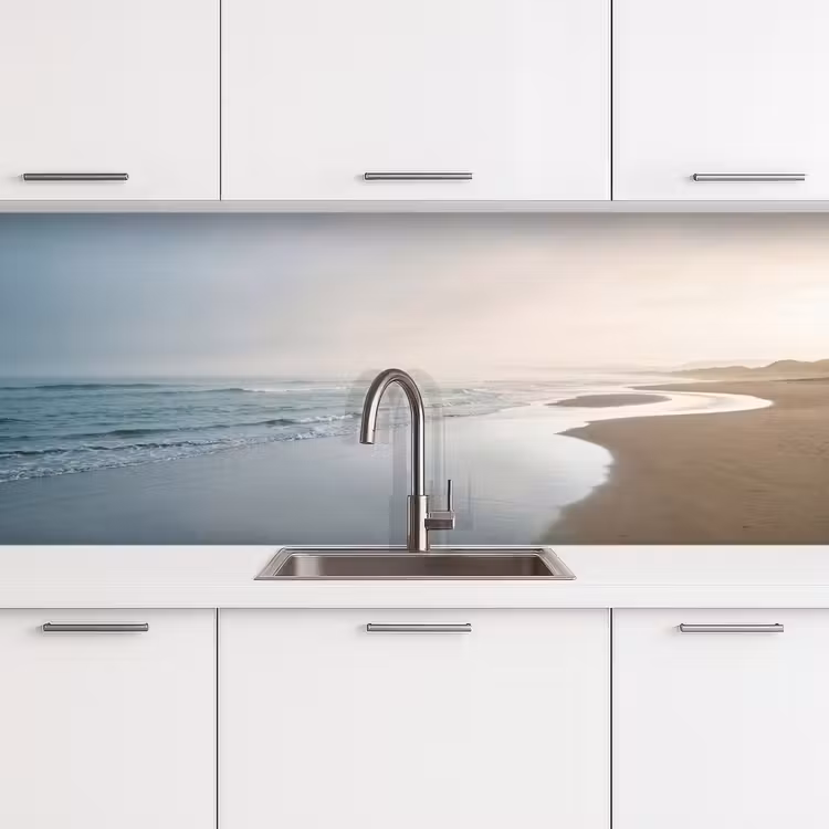 Kustlijn - Strand - Oceaan keuken achterwand 2 middel -3d