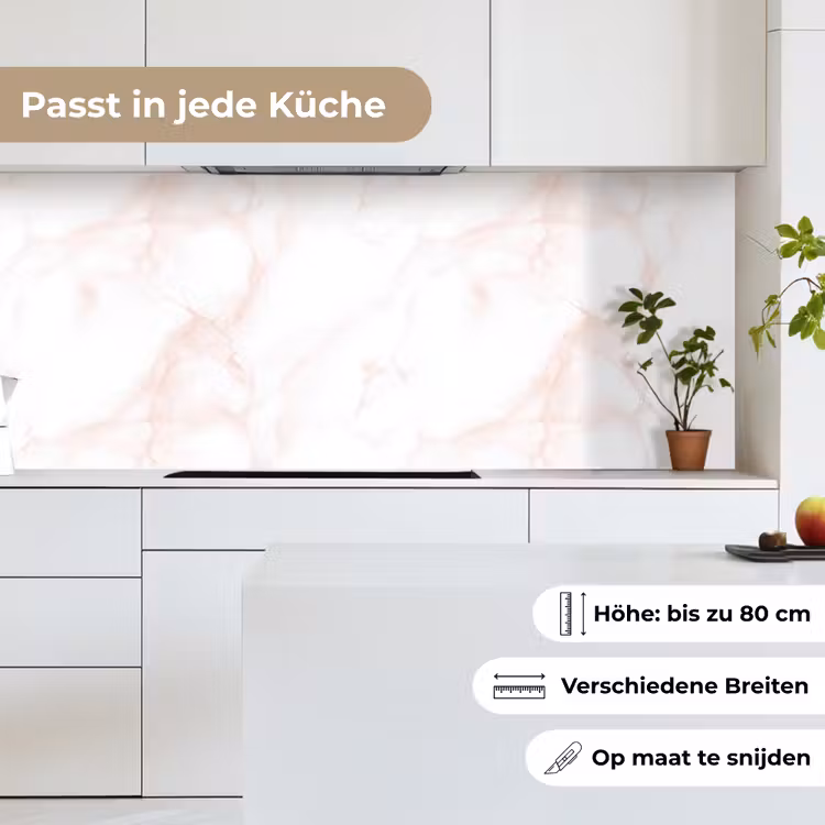 Zalmroze - Marmer - Aders keuken achterwand 2 middel 871 -sfeer4_DE
