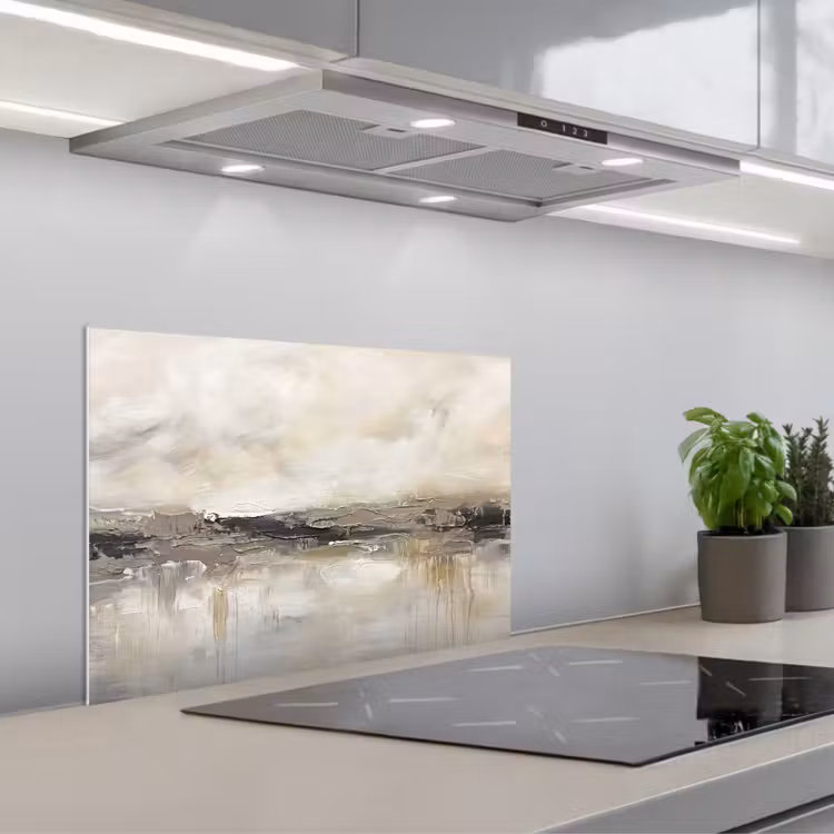 Landschap - Horizon - Natuur - Abstract - Neutraal keuken achterwand spatscherm klein -3d_schuin